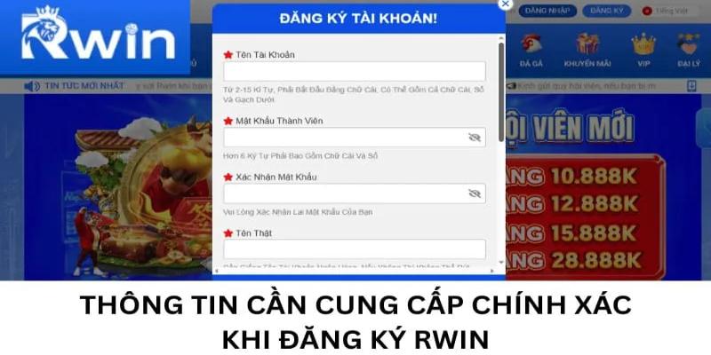 Quy trình thực hiện đăng ký Rwin an toàn.